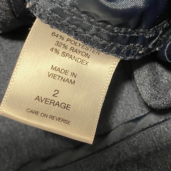 New York & Co Stretch Navy Blue Bootcut Trouser Pants Women's Size 2 Average - Picture 8 of 9